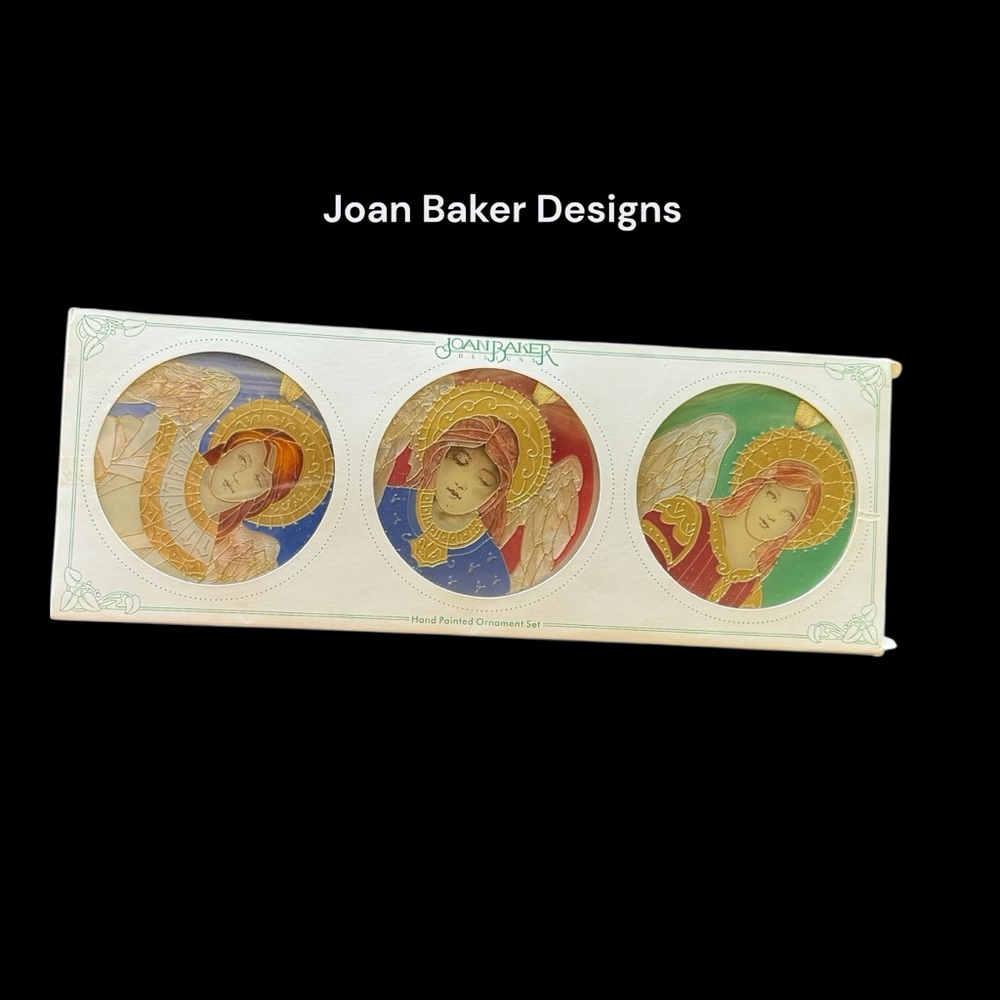 Joan Baker Designs Renaissance Angel Ornament Set Hand Painted IOB